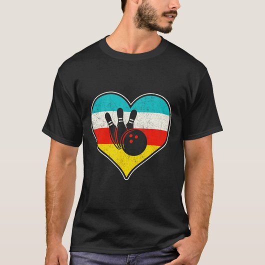 I Love (ハート)ボーリング Tシャツ (正面)