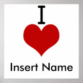 I Love (ハート) ポスター (正面)