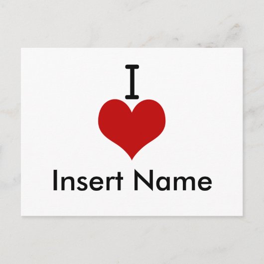 I Love (ハート) ポストカード (正面)