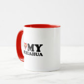 I Love (ハート)マイチワワ マグカップ (正面左)