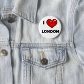 I LOVE (ハート)ロンドン編集可能 缶バッジ (インサイチュ)