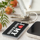 I Love (ハート)私のHam Radio キーホルダー (正面右)