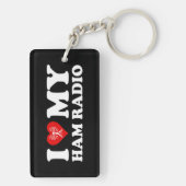 I Love (ハート)私のHam Radio キーホルダー (裏面)