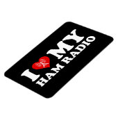 I Love (ハート)私のHam Radio マグネット (左側)