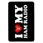 I Love (ハート)私のHam Radio マグネット (縦)
