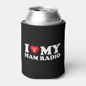 I Love (ハート)私のHam Radio 缶クーラー (缶正面)