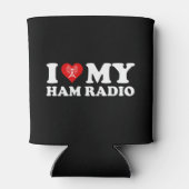 I Love (ハート)私のHam Radio 缶クーラー (裏面)