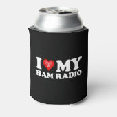 I Love (ハート)私のHam Radio 缶クーラー (缶裏面)
