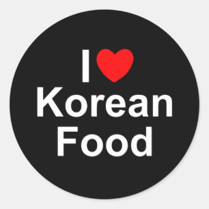 I Love (ハート)韓国料理 ラウンドシール