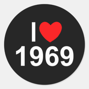 I Love (ハート) 1969 ラウンドシール
