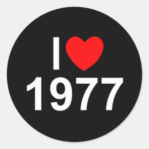 I Love (ハート) 1977 ラウンドシール