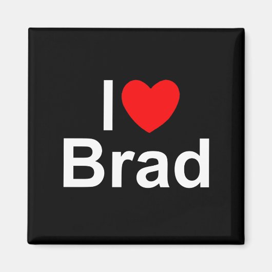 I Love (ハート) Brad マグネット (正面)
