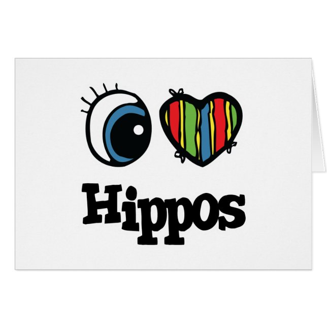 I Love (ハート) Hippos (正面横)