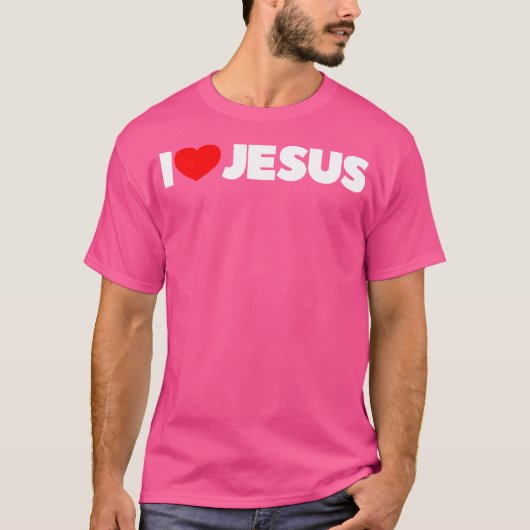 I Love (ハート) Jesus Tシャツ (正面)