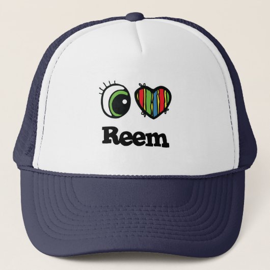 I Love (ハート) Reem キャップ (正面)