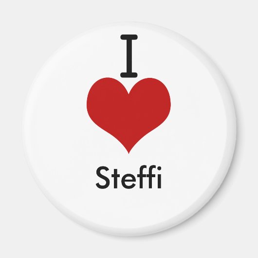 I Love (ハート) Steffi マグネット (正面)