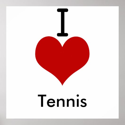I Love (ハート) Tennis ポスター (正面)