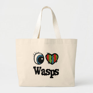 I Love (ハート) Wasp ラージトートバッグ