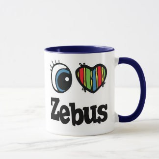 I Love (ハート) Zebus マグカップ