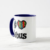 I Love (ハート) Zebus マグカップ (正面左)
