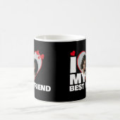 I Love パーソナライズされた My Friend 最高の写真 コーヒーマグカップ (中央)