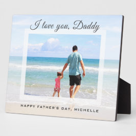 I Love パーソナライズされた You Daddyのカスタム写真 フォトプラーク