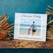 I Love パーソナライズされた You Daddyのカスタム写真 フォトプラーク (側面)