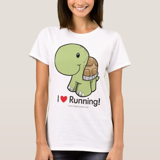 I Love ランニングTurtle - Turtle Tシャツ (正面)