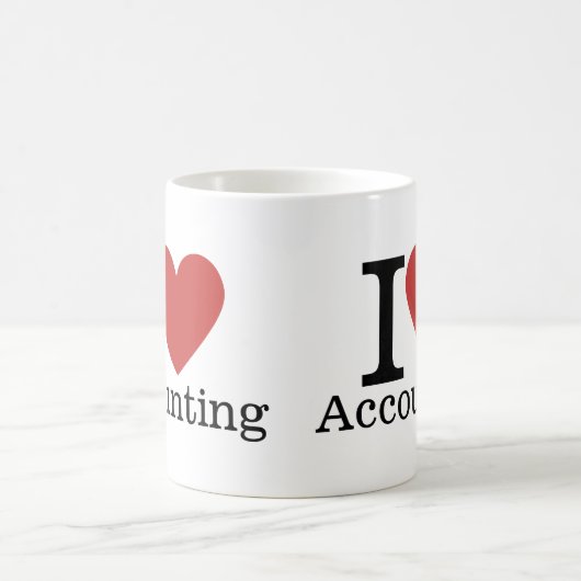 I Love❤️会計-会計部 – Mag コーヒーマグカップ (中央)