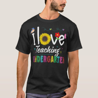 I Love 教え's幼稚園ひまわり Tシャツ