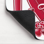 I Love 最高の My Friends  Red -ハート マウスパッド (コーナー)