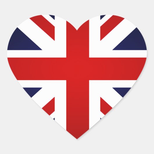 I Love 素晴らしイギリス – ユニオンジャック英国国旗 ハートシール (正面)