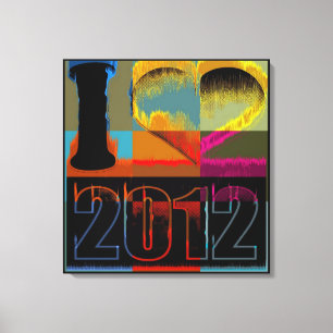 I love 2012 -ファインアートキャンバスプリント キャンバスプリント