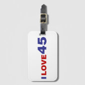 I Love 45ラゲッジタグ ラゲッジタグ (正面縦)