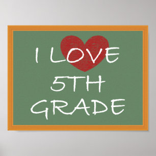 I Love 5th Grade ポスター