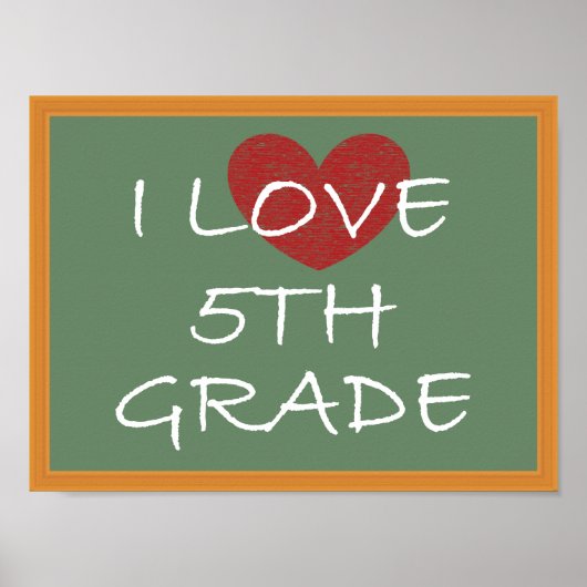 I Love 5th Grade ポスター (正面)