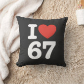 I Love 67  クッション (ブランケット)