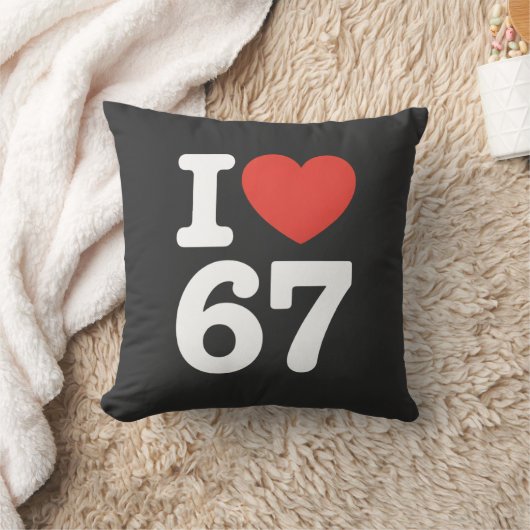 I Love 67  クッション (ブランケット)