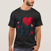 I Love 67 Cute Cozy 67 Knitted Yarn Pattern 67 Mem Tシャツ (正面)