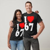 I Love 67 Meme Six Seven Matching Couples Valentin Tシャツ (ユニセックス)