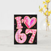 I Love 67 Valentine’s Day 67 Meme 6 7 Valentine He カード (黄色い花)