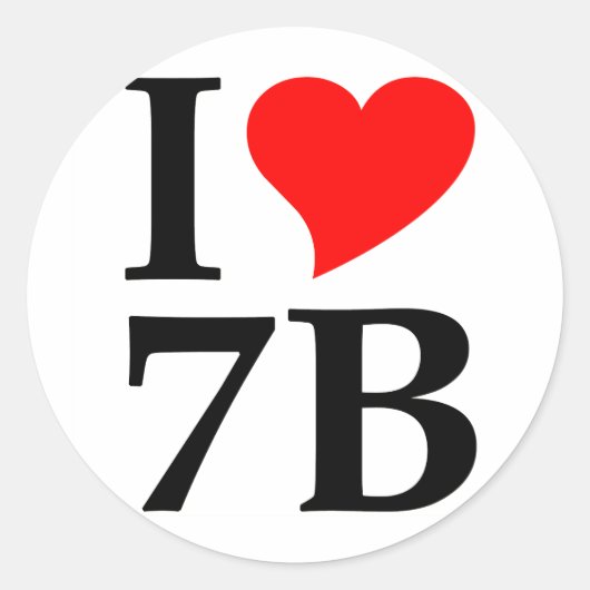 I love 7B ラウンドシール (正面)
