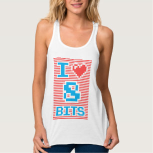 I Love 8ビット、ギーク、おたく、 タンクトップ