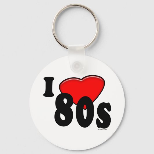 I Love 80sキーチェーン キーホルダー (正面)