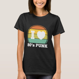I Love 80s Punk Rock Musicレトロ80sパーティーコンサー Tシャツ