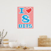 I Love 8 Bits ポスター (キッチン)