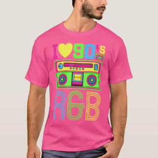 I Love 90S Rb Music Tee 1990Sスタイル衣装ヴィンテージ Tシャツ