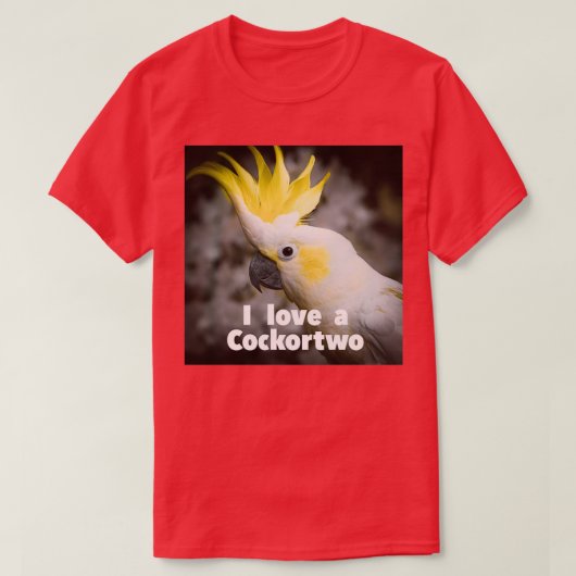I love a Cockortwo 1 Tシャツ (デザイン正面)