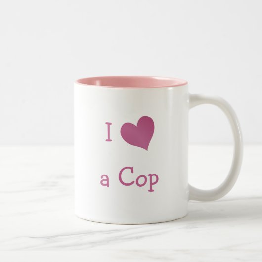I Love a Cop ツートーンマグカップ (右)