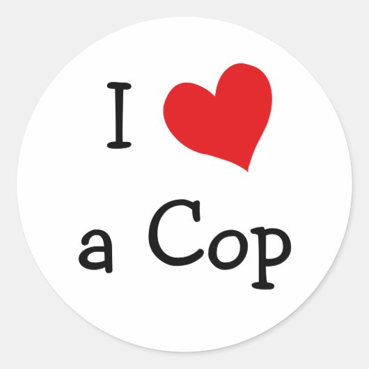 I Love a Cop ラウンドシール (正面)